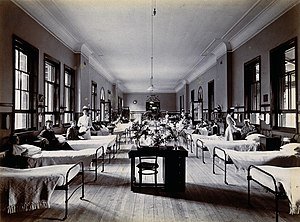 'n Hospitaalsaal (Johannesburg Hospitaal, 1905).